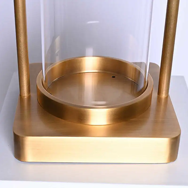 Medieval style antique brass brushed knurled handle copper hand lantern